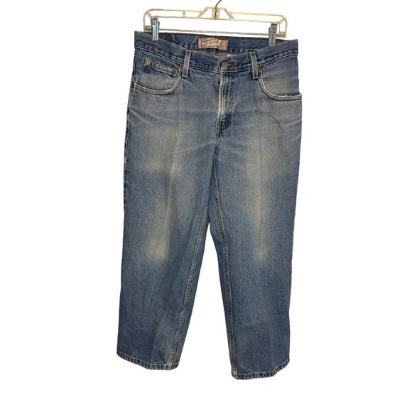 Levi’s 550 Relaxed Fit Jeans Men’s 32x27 Light Blue Vintage Wash Denim Classic - Picture 1 of 7
